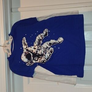 3/$15 Boy's Crazy8 Long Sleeve Astronaut Tee